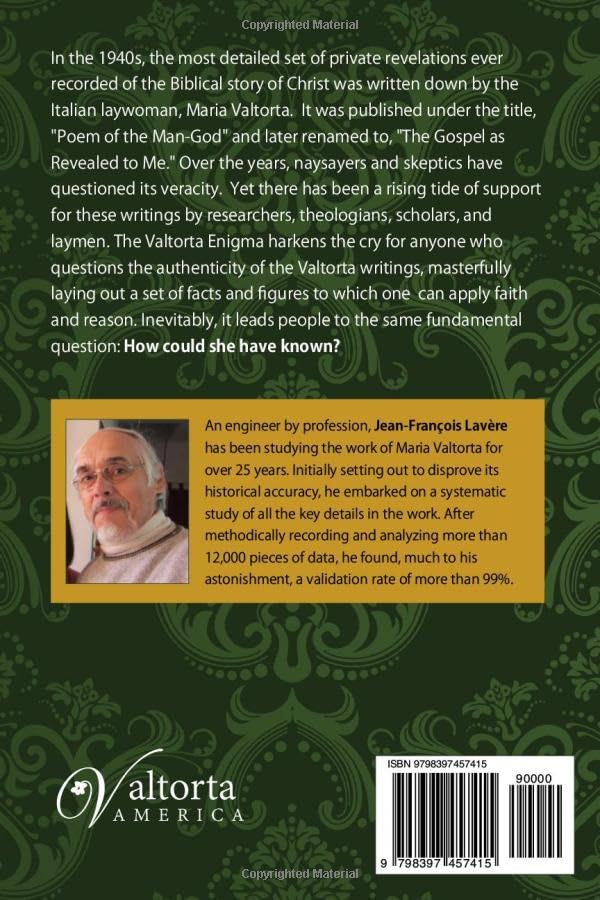 The Valtorta Enigma - Back Cover